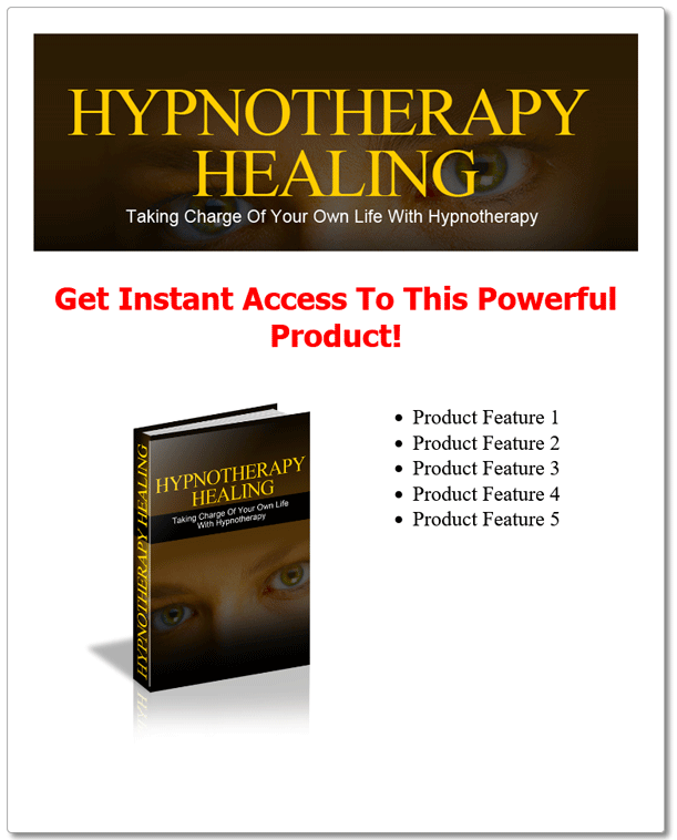 Hypnotherapy Healing Master Resell Rights Squeeze Page