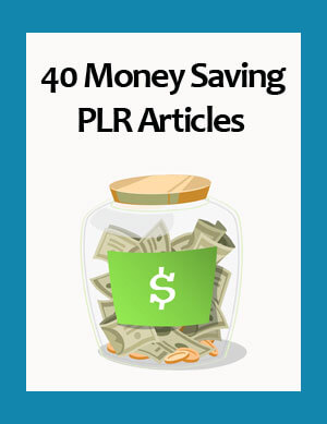 money saving plr articles